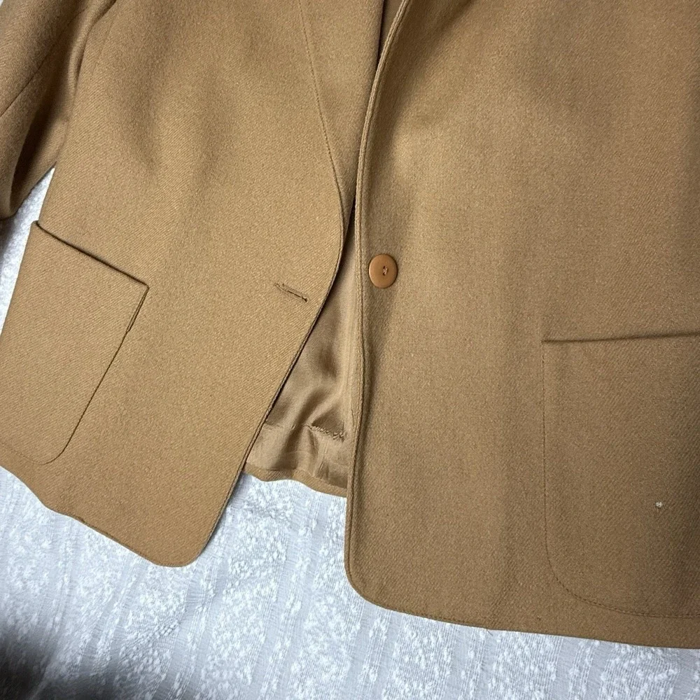 VTG Devon Womens Pure Wool‎ Blazer Size 12 Equestrian Career Minimalist